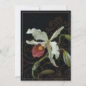 Cattleya Orchid Black Cream - Faire-part de mariag (Dos)