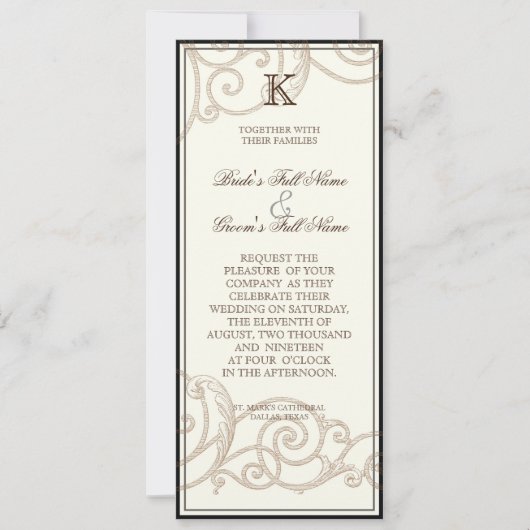 Cattleya Orchid Black Cream - Weddenschap Kaart (Voorkant)