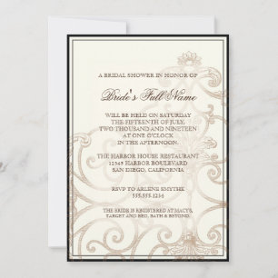 Cattleya Orchid Cream Black - Invitation Fête des 