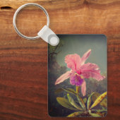 Cattleya Orchid en drie kolibries kop Sleutelhanger (Voorkant)
