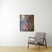 Cattleya Orchid en drie kolibries op kop Wandkleed (In situ)