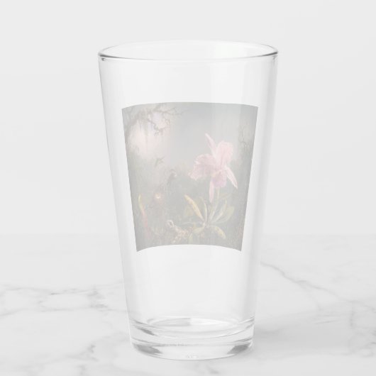 Cattleya Orchid en Three Hummingbird (Heade) Glas (Achterkant)
