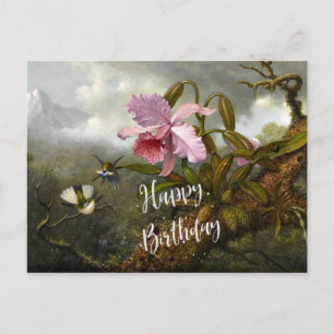 Cattleya Orchid en Two Hummingbird Briefkaart