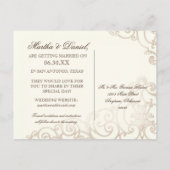 Cattleya Orchid Taupe - Enregistrer la date carte  (Dos)