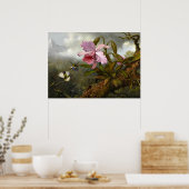Cattleya Orchid, Two Hummingbird and a Beetle Poster (Keuken)