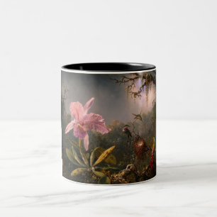 Cattleya Orchidee en Drie Kolibries (Heade) Tweekleurige Koffiemok
