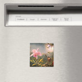 Cattleya Orchidee en Drie Kolibries Magneet (Insitu (Vaatwasser))