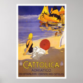 "Cattolica" Italiaans reisposter Poster (Voorkant)