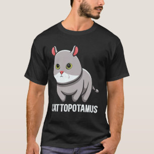 Cattopotamus Schattige Kat Nijlpaard Hybride Dier T-shirt