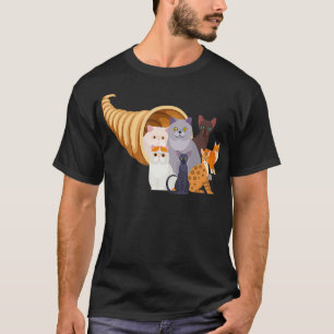 Catucopia Katten Cornucopia Trendy Grappig Thanksg T-shirt