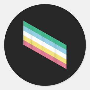 Catumet LGBTQ Pride Disability Pride Flag - Uniad Ronde Sticker