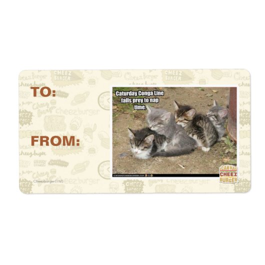 Caturday Conga Line Etiket (Voorkant)