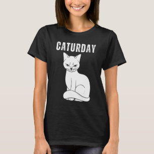 Caturday-grap Fun Grappige Uitspraak Quote Kat T-shirt