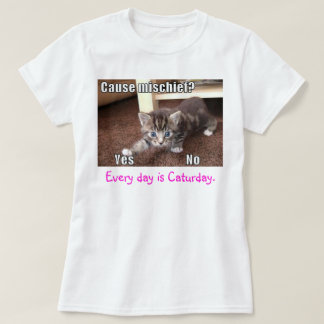 Caturday Mischief T-shirt