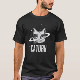 Caturn Systeem Saturnus Kat Planetaire T-shirt