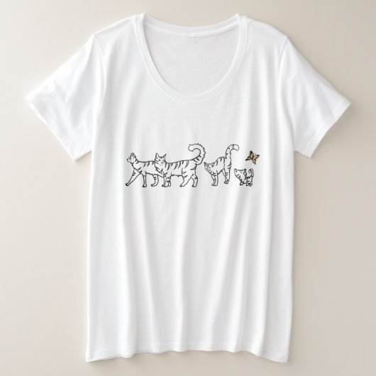 Catwalk Grote Maat T-shirt (Design voorkant)