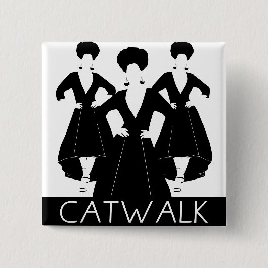 Catwalk Vierkante Button 5,1 Cm (Voorkant)