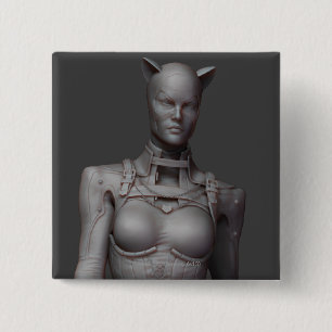 Catwoman Alternate Vierkante Button 5,1 Cm