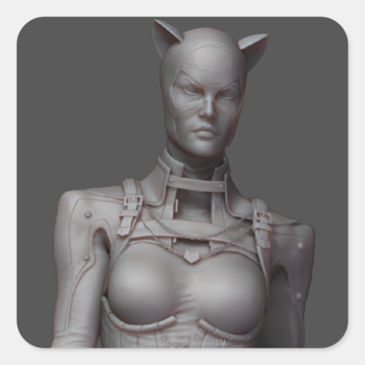 Catwoman Alternate Vierkante Sticker (Voorkant)