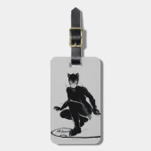 Catwoman Ink Brush Pose Bagagelabel (Voorkant verticaal)