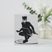 Catwoman Ink Brush Pose Briefkaart (Staand voorkant)