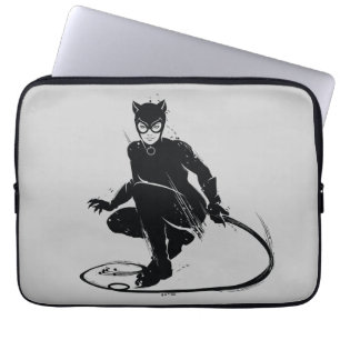 Catwoman Ink Brush Pose Laptop Sleeve