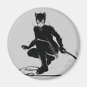Catwoman Ink Brush Pose Magneet