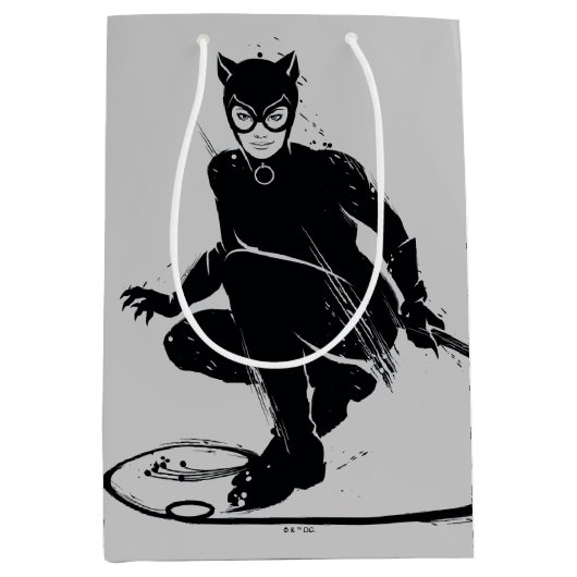 Catwoman Ink Brush Pose Medium Cadeauzakje (Voorkant)