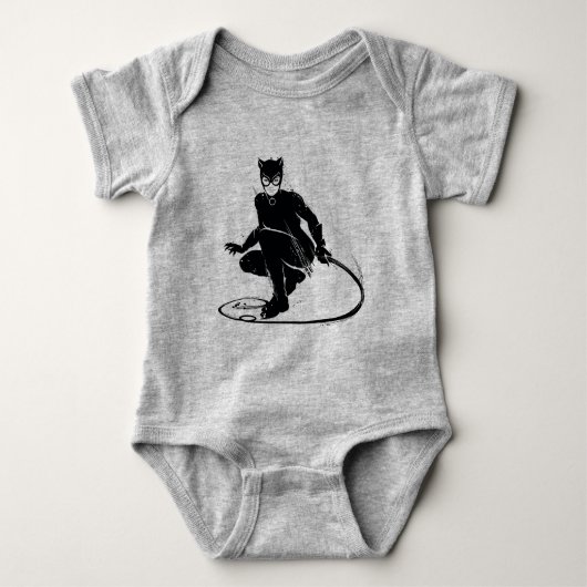 Catwoman Ink Brush Pose Romper (Voorkant)