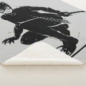 Catwoman Ink Brush Pose Sherpa Deken (3/4)