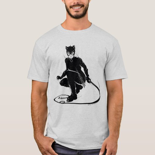 Catwoman Ink Brush Pose T-shirt (Voorkant)