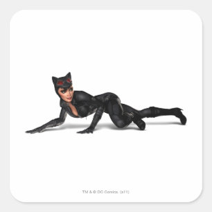 Catwoman Lurking Vierkante Sticker