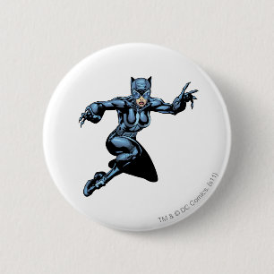 Catwoman met wetten ronde button 5,7 cm