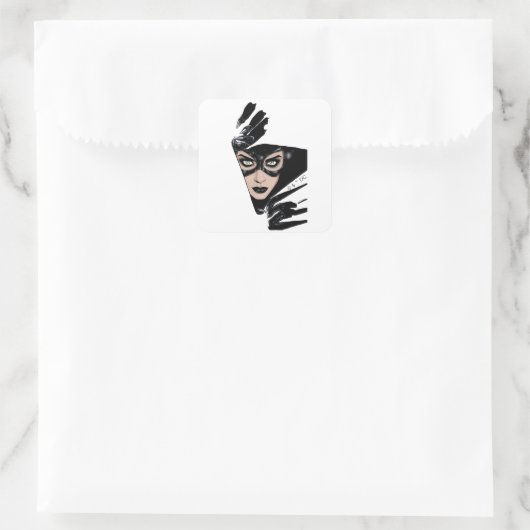 Catwoman The Claws Are Out Cover Illustration Vierkante Sticker (Tas)