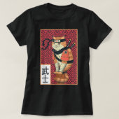 Catzilla Ancient Japans kattehuis Art Anime Ni T-shirt (Design voorkant)