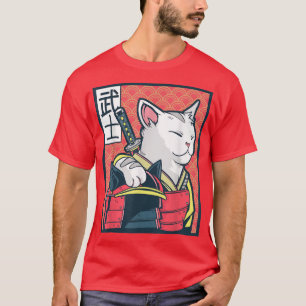 Catzilla Ancient Japanse Cat Art  Ninja T-shirt