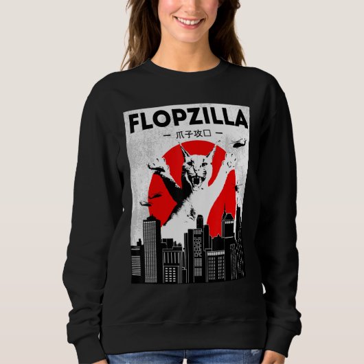 Catzilla big floppa meme Flopzilla Caracal Cat Trui (Voorkant)