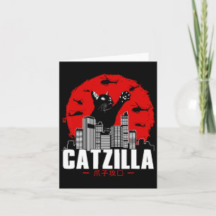 Catzilla Cute Kat Spullen Voor Kat Liefhebber Kaart