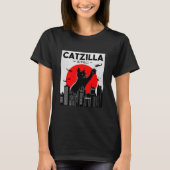 Catzilla Funny Cat Funny Cat Lover T-shirt (Voorkant)