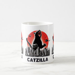 Catzilla Funny Cat Rampage Epic Feline Monster Cat Koffiemok