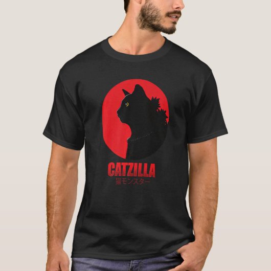 Catzilla Funny Cat Shirt, Funny Cat Premium T-shirt (Voorkant)