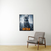 Catzilla Funny Chat Mème Poster Tapisserie (En situation)