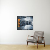 Catzilla Funny Chat Mème Poster Tapisserie (En situation (horizontale))