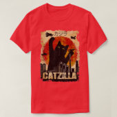  Catzilla Funny Kitten en Cat T-shirt (Design voorkant)