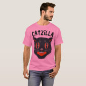 CATZILLA, Funny Mens Parody T-shirts de chat (Devant entier)