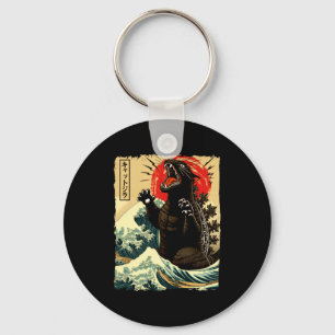 Catzilla Grappige Japanse Stijl Sleutelhanger