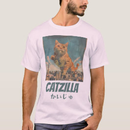  Catzilla Japans Anime Schattige Monster Cat T-shirt