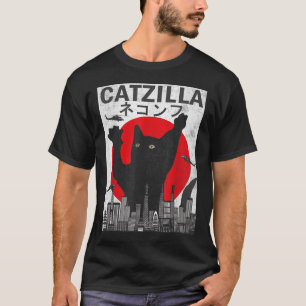 Catzilla Japanse zonnebank Kat Kitten T-shirt