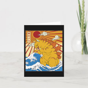 Catzilla Kat Japanse Anime Kawaii Grappige Geschen Kaart