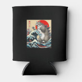 Catzilla Kat Japanse Kunst Grappige Kat Gifts Voor Blikjeskoeler (Voorkant)